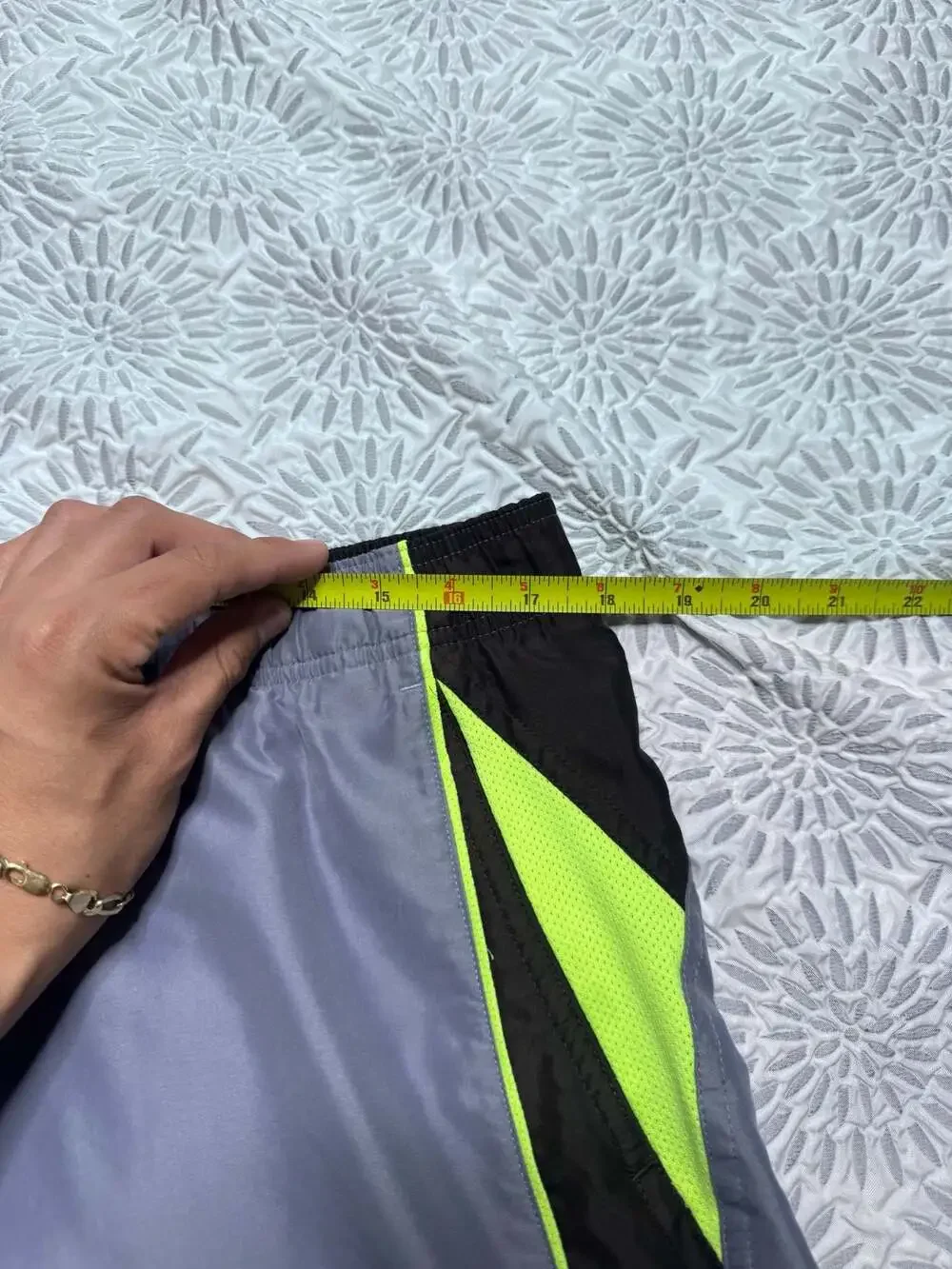 Nike Men's M Gray and Neon Yellow Swim Surf Board Shorts
